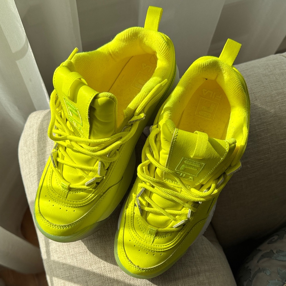 Fila Neon Yellow Women's Sneakers